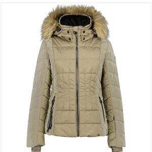LUHTA Womens Tan/Gold Insulated Ski Jacket L/40, never worn